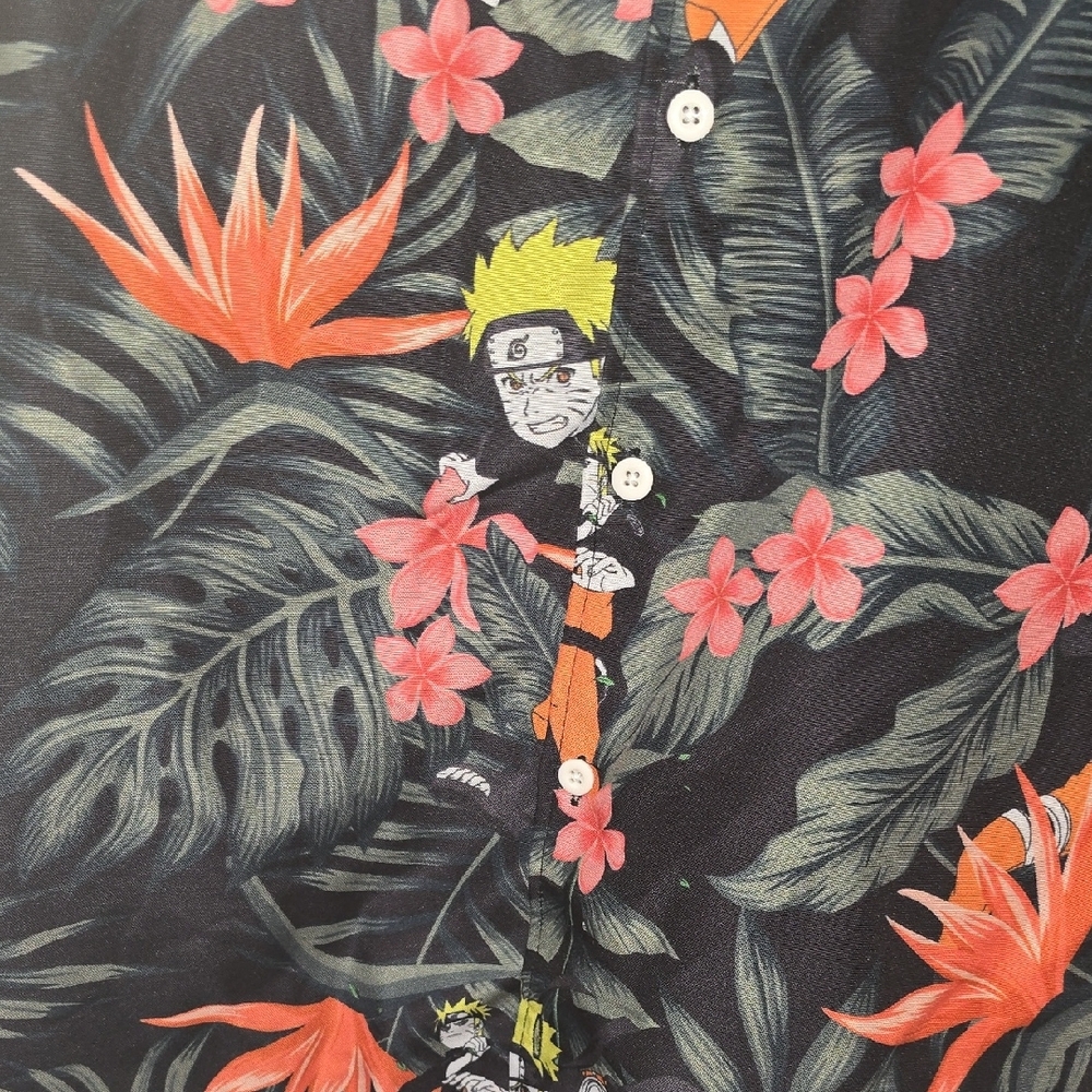 Naruto Black and Orange Graphic Men's Shirt Size Small NWT - Picture 5 of 6